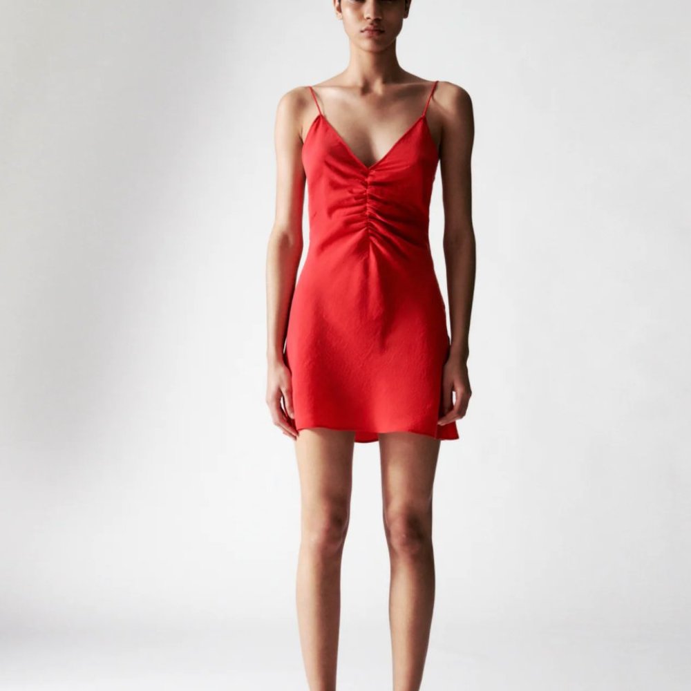 NWOT Zara Red Modal Dress Size S